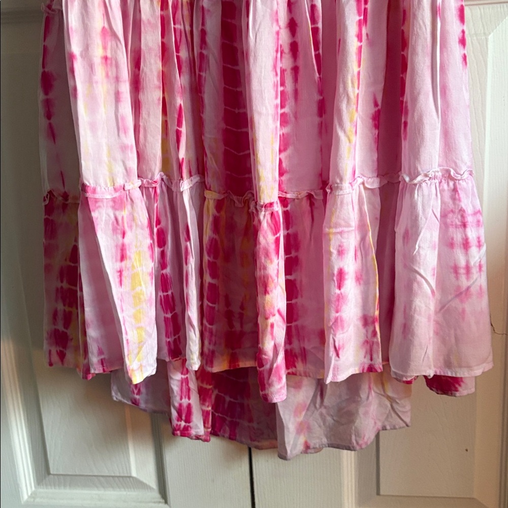 ASA KAFTANS Venice Abbott Kinney Pink Tie-Dye Halter Maxi Dress - Picture 13 of 13